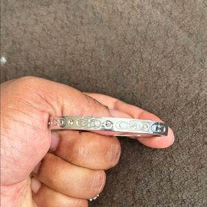 Coach Signature Hinged Bangle